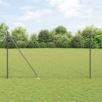 vidaXL Fence Post 52 pcs Grey 3.2 x 3.2 x 215 cm