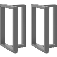 vidaXL Dining Table Legs T-Shaped 2 pcs Black 60x35x(72-73) cm Steel