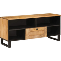 vidaXL TV Cabinet with Drawer Brown 100 x 33 x 46 cm Solid Mango Wood