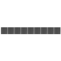 vidaXL Fence Panel Set WPC 1564x186 cm Black