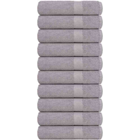 vidaXL Bath Towels "FROGN" 10 pcs Grey 100x150 cm 360 gsm