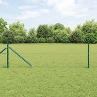vidaXL Fence Post Green 25 x 0.8 m (50 mm mesh) Steel and PVC