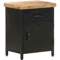 vidaXL Bedside Cabinet 40x30x52 cm Rough Mango Wood
