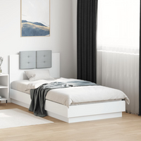 vidaXL Bed Frame without Mattress White 90x190 cm Single