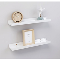 vidaXL Wall Shelves 2 pcs High Gloss White 40x9x3 cm