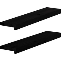 vidaXL Window Sills 2 pcs Dark Brown 70x15x2 cm Solid Wood Oak