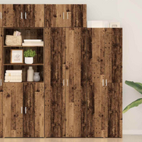 vidaXL Storage Cabinet 3 pcs Old Wood
