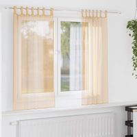 vidaXL Voile Curtains with Loops 2 pcs Sand 140x140 cm