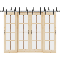 vidaXL Sliding Door Hardware Kit 305 cm Steel Black
