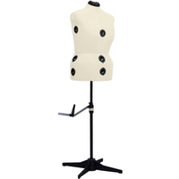 vidaXL Adjustable Dress Form Female Cream L Size 44-50