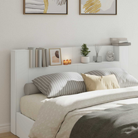 vidaXL Headboard Cabinet with LED White 180 x 16.5 x 103.5 cm