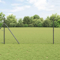 vidaXL Welded Wire Fence Grey 1.4 x 50 m