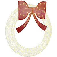 vidaXL Wreath with 150 LEDs Warm white 120 cm Acrylic