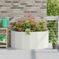 vidaXL Planter White 120 x 60 x 50 cm Steel
