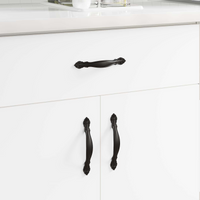 vidaXL Handle 968 pcs Black Zinc Alloy