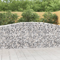 vidaXL Arched Gabion Baskets 15 pcs 400x50x100/120 cm Galvanised Iron
