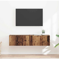 vidaXL TV Wall Cabinet Wall-mounted 2 pcs Old Wood 60 x 31 x 29.5 cm