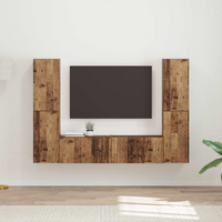 vidaXL TV Cabinet Set 6 pcs Old Wood Engineered Wood