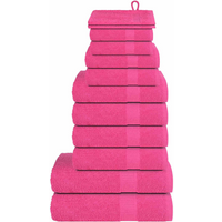 vidaXL 12 Piece Towel Set "FROGN" Pink 360 gsm
