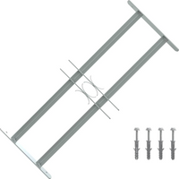 Adjustable Security Grille for Windows with 2 Crossbars 500-650 mm