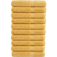 vidaXL Premium Towels "SOLUND" 10 pcs Gold 100x200 cm 600 gsm