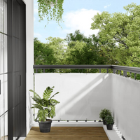vidaXL Balcony Screen White 90x800 cm 100% Polyester Oxford