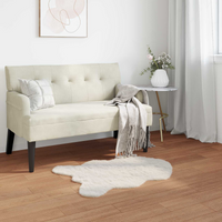 Anti-Slip Faux Rabbit Fur Rug Olite Cream 80 x Polyester