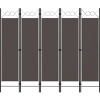 vidaXL 5-Panel Room Divider Anthracite 200x180 cm