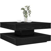 vidaXL Coffee Table 360-Degree Rotatable Black 70x70x34.5 cm