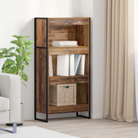 vidaXL Book Cabinet Old Wood 60 x 30 x 121 cm Engineered Wood