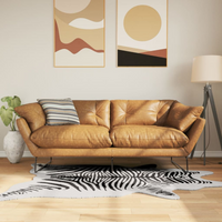 vidaXL Rug Black and White 120x170 cm Zebra Pattern Washable Anti Slip