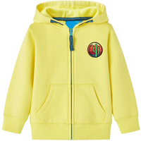 Kids' Hooded Sweatshirt with Zip Light Yellow 140