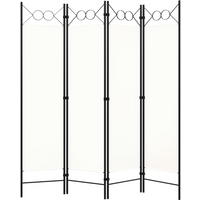 vidaXL 4-Panel Room Divider White 160x180 cm