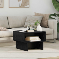 vidaXL Coffee Table Black Oak 48 x 46 x 35 cm Engineered Wood