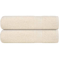 vidaXL Shower Towels "FROGN" 2 pcs Cream 70x140 cm 360 gsm