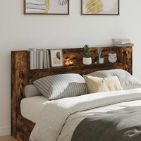 vidaXL Headboard Smoked Oak 180 x 16.5 x 103.5 cm Engineered Wood
