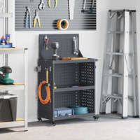 vidaXL Tool Trolley Anthracite 65 x 35 x 111 cm Cold-rolled Steel