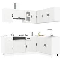 vidaXL 11 Piece Kitchen Cabinet Set Kalmar White Engineered Wood
