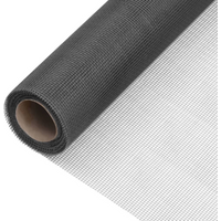 vidaXL Mesh Screen Fiberglass 80x1000 cm Black