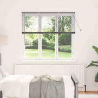 vidaXL Venetian Blinds Manual Dark Grey 130 x 140 cm Aluminium