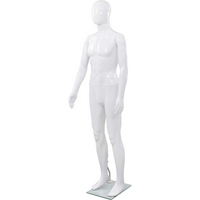 vidaXL Full Body Male Mannequin with Glass Base Glossy White 185 cm