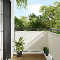 vidaXL Balcony Screen Cream 90x800 cm 100% Polyester Oxford