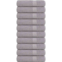vidaXL Hand Towels "FROGN" 10 pcs Grey 50x100 cm 360 gsm