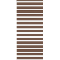 vidaXL Zebra Blind Brown 100x230 cm Fabric Width 95.9 cm Polyester