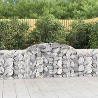 vidaXL Arched Gabion Baskets 5 pcs 300x30x80/100 cm Galvanised Iron