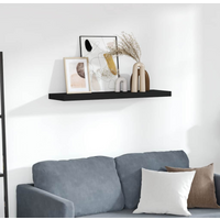 vidaXL Floating Wall Shelf Black 90x23.5x3.8 cm MDF
