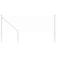vidaXL Fence Post Silver 10 x 0.6 m (40 x 40 mm mesh) Steel