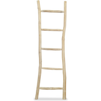 vidaXL Towel Ladder with 5 Rungs Teak 45x150 cm Natural