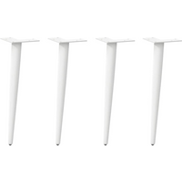 vidaXL Coffee Table Legs Conical Shape 4 pcs White 42-43 cm Steel
