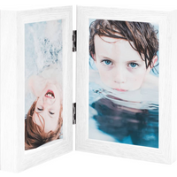 vidaXL Bifold Photo Frame Collage White 2x
